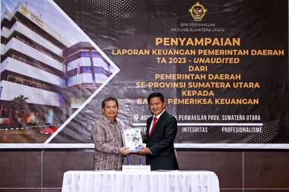 Serahkan LKPD 2023 ke BPK, Pj Gubernur Targetkan Pemprov Sumut Raih WTP ke-10